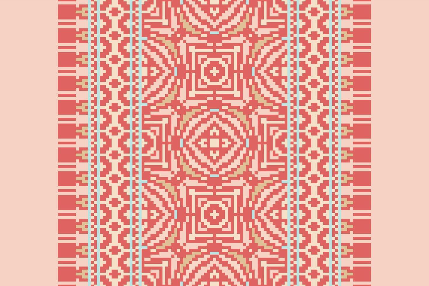Kurti Pattern Seamless Native American, Motif embroidery, Pixel Ikat embroidery Design for Print lace pattern turkish ceramic ancient egypt art jacquard pattern vector