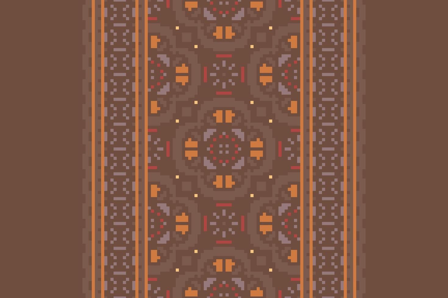 Kurti Pattern Seamless Native American, Motif embroidery, Pixel Ikat embroidery Design for Print egyptian pattern tibetan mandala bandanna vector