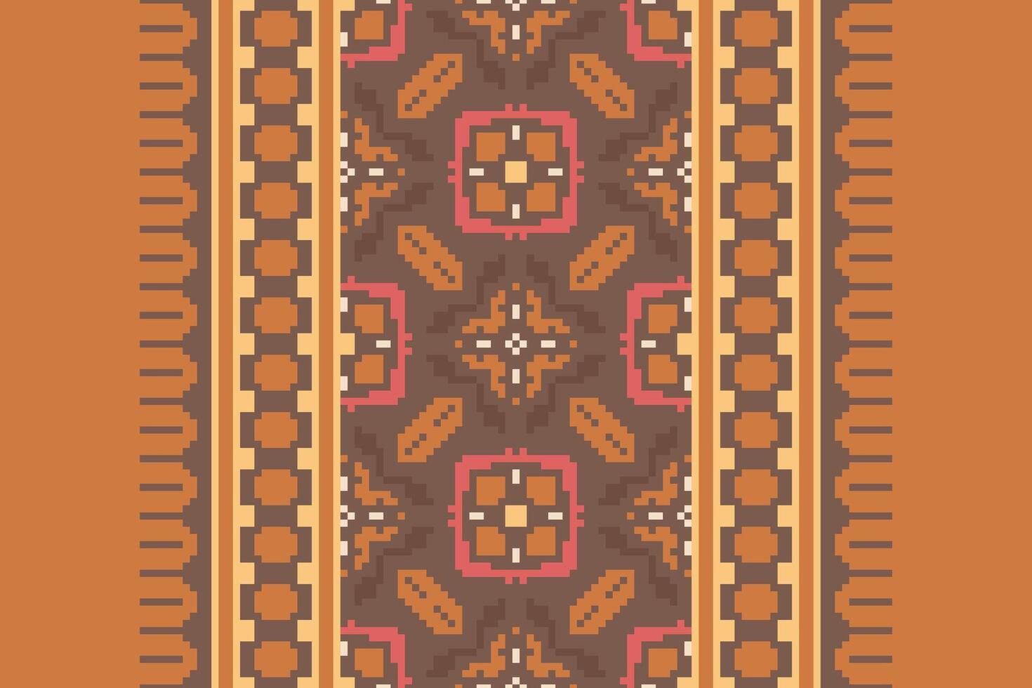 Kurti Pattern Seamless Native American, Motif embroidery, Pixel Ikat embroidery Design for Print pattern vintage flower folk navajo patchwork pattern vector