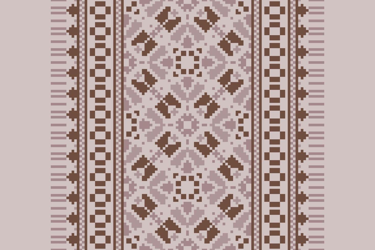 Kurti Pattern Seamless Bandana print silk Motif embroidery, Pixel Ikat embroidery Design for Print figure tribal ink on cloth patola sari vector