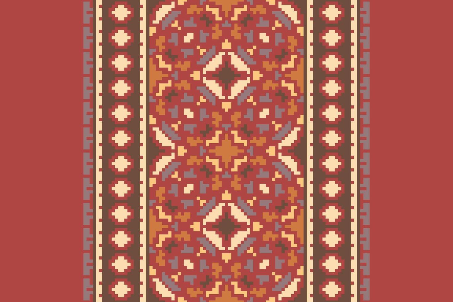 Kurti Pattern Seamless Australian aboriginal pattern Motif embroidery, Pixel Ikat embroidery Design for Print border embroidery ancient egypt vector