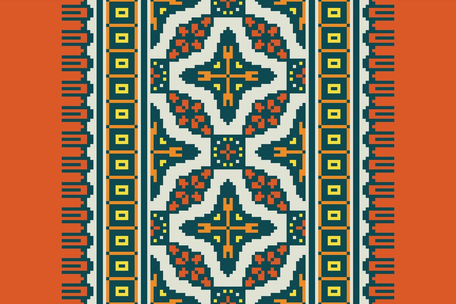 Kurti Pattern Seamless Australian aboriginal pattern Motif embroidery, Pixel Ikat embroidery Design for Print indonesian batik motif embroidery native american kurta mughal design vector