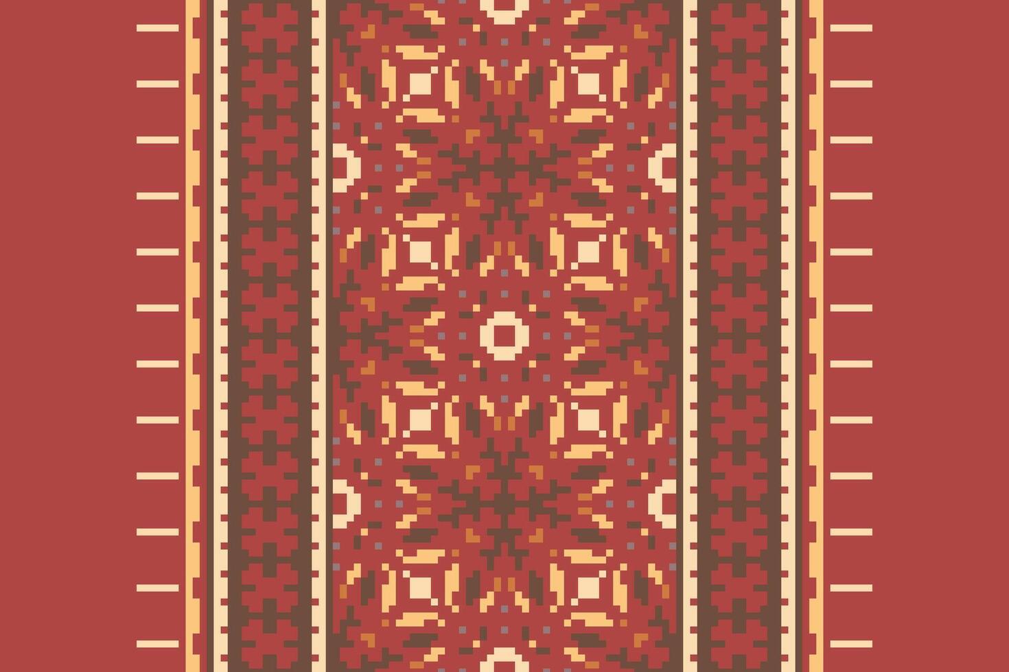 Kurti Pattern Seamless Australian aboriginal pattern Motif embroidery, Pixel Ikat embroidery Design for Print figure tribal ink on cloth patola sari vector
