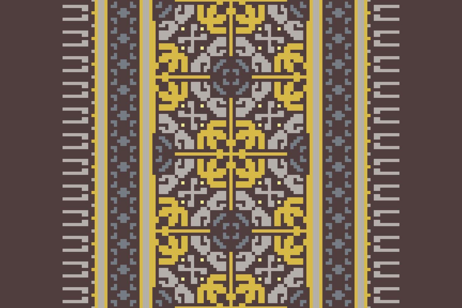 Kurti Pattern Seamless Scandinavian pattern Motif embroidery, Pixel Ikat embroidery Design for Print scarf hijab pattern kerchief Pixel Ikat Silk kurti model mughal patterns vector