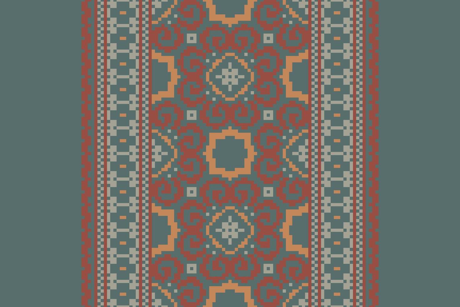 Ghagra Pattern Seamless Bandana print silk Motif embroidery, Pixel Ikat embroidery Design for Print australian curtain pattern geometric pillow model kurti mughal flowers vector