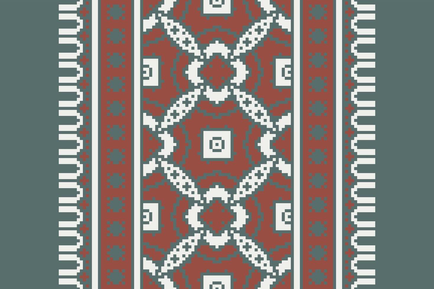 Ghagra Pattern Seamless Bandana print silk Motif embroidery, Pixel Ikat embroidery Design for Print kurta pattern mughal motifs tapestry pattern floral repeat vector