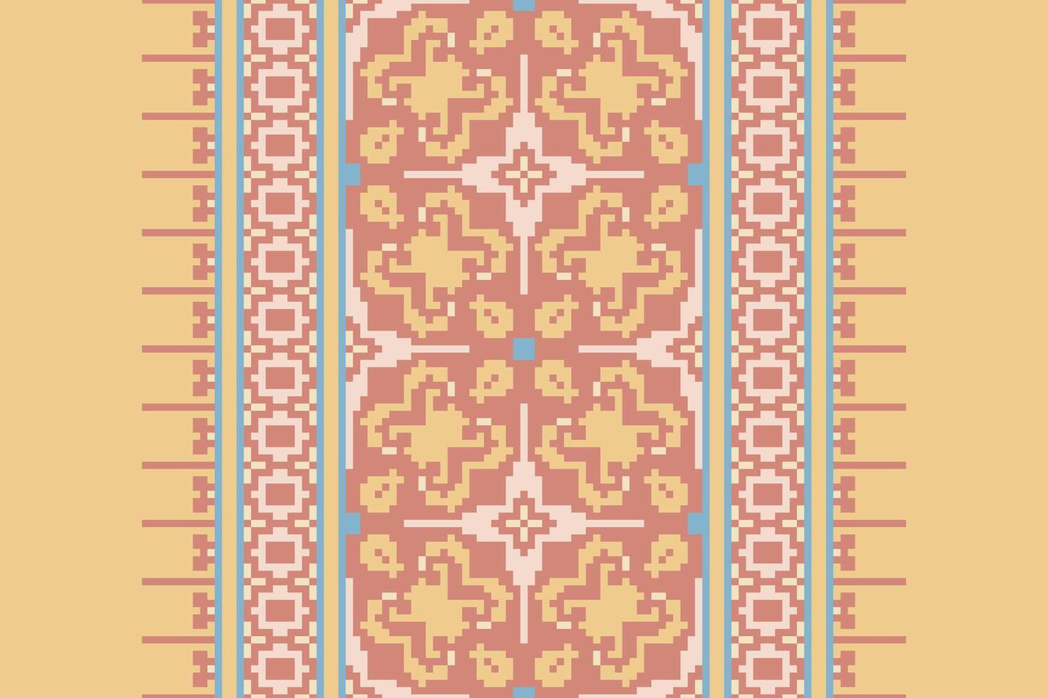 Ghagra Pattern Seamless Native American, Motif embroidery, Pixel Ikat embroidery Design for Print australian curtain pattern geometric pillow model kurti mughal flowers vector