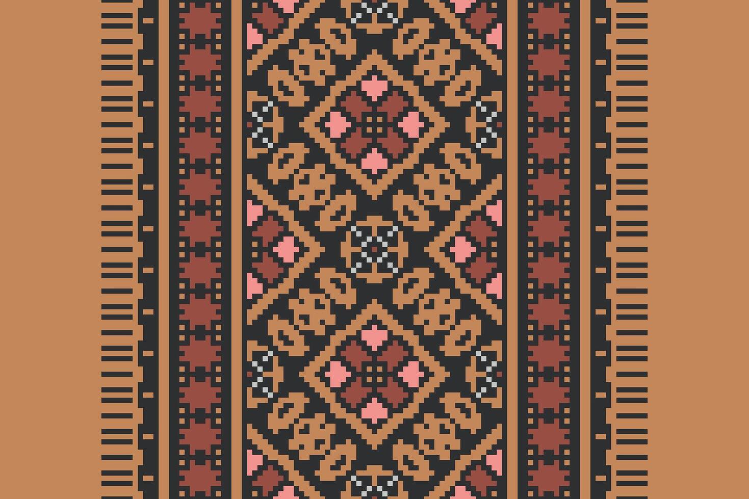 Ghagra Pattern Seamless Bandana print silk Motif embroidery, Pixel Ikat embroidery Design for Print pattern vintage flower folk navajo patchwork pattern vector
