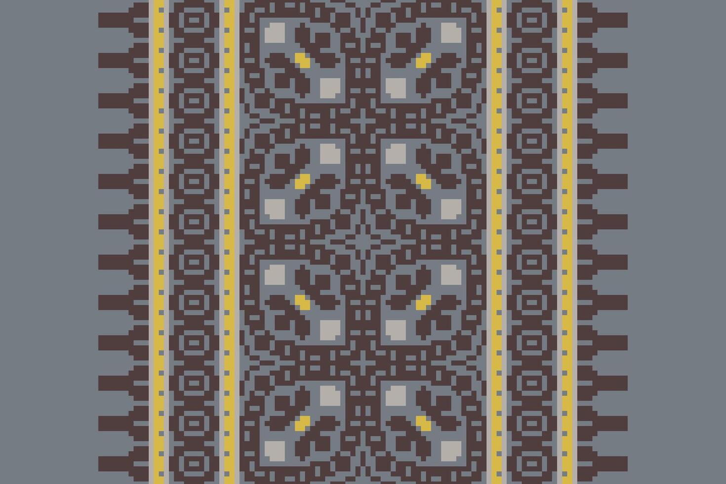 Kurti Pattern Seamless Scandinavian pattern Motif embroidery, Pixel Ikat embroidery Design for Print 60s paisley tie dye damascus ornament rugs hipster kurta pajama vector