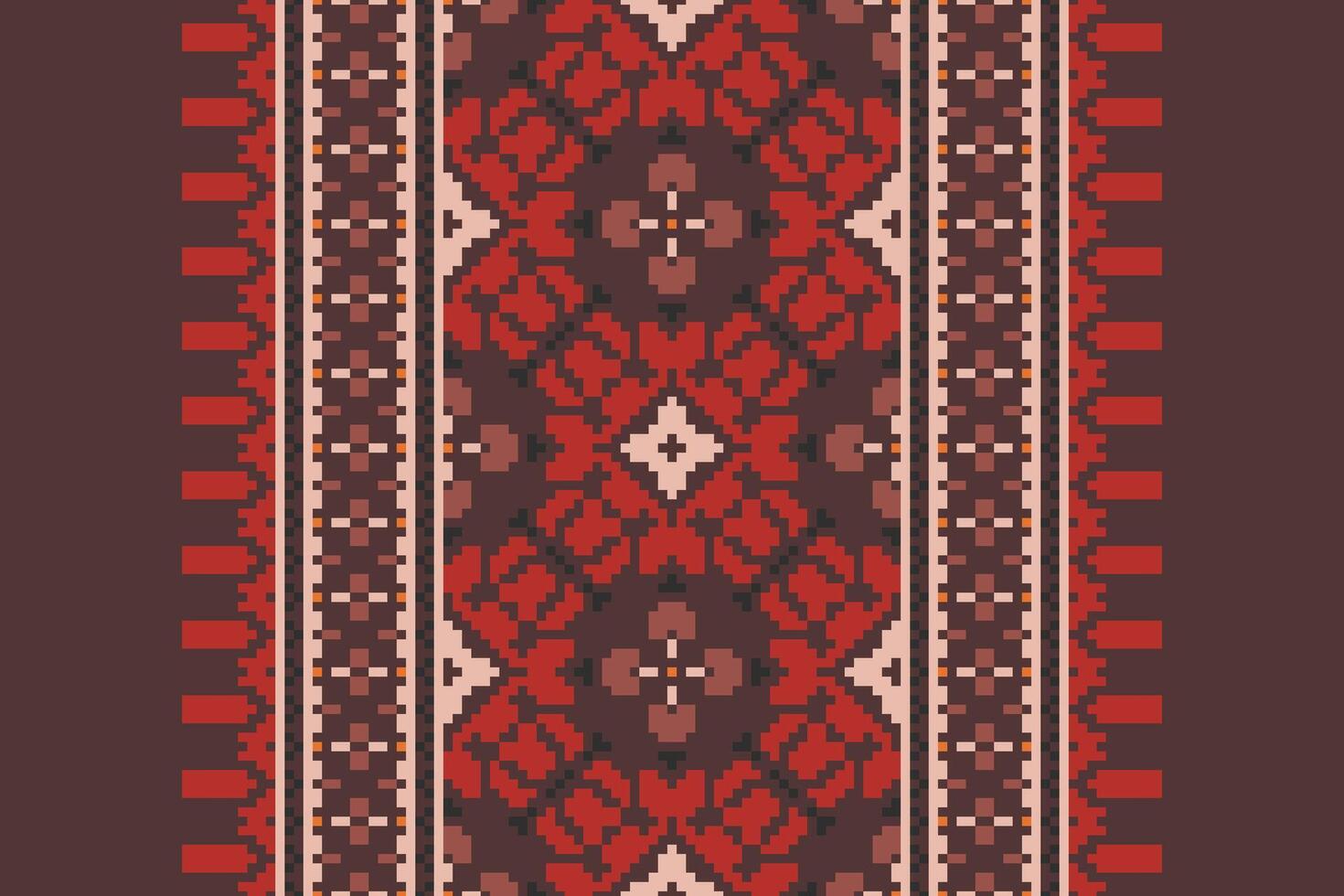Ghagra Pattern Seamless Bandana print silk Motif embroidery, Pixel Ikat embroidery Design for Print border embroidery ancient egypt vector