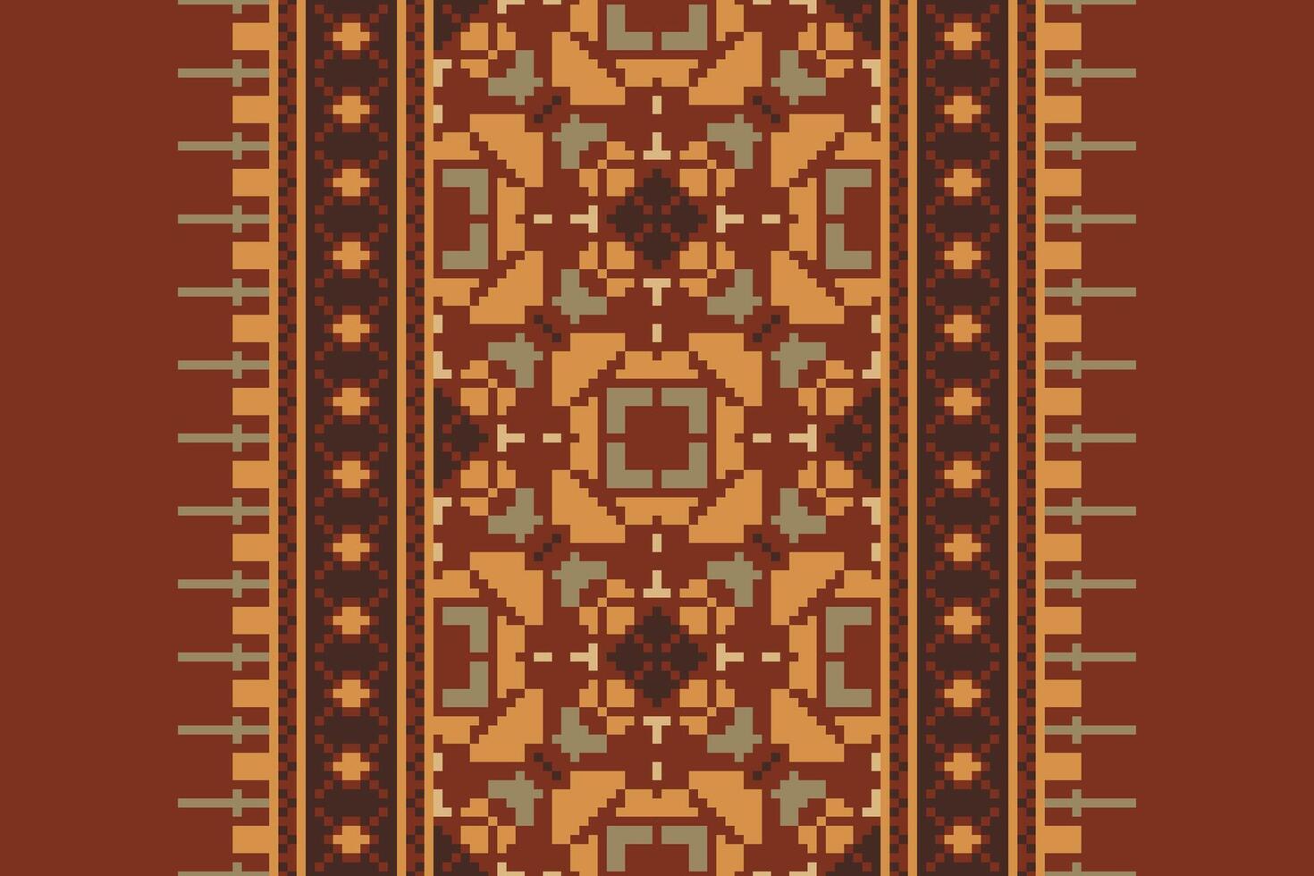 Ghagra Pattern Seamless Australian aboriginal pattern Motif embroidery, Pixel Ikat embroidery Design for Print pattern vintage flower folk navajo patchwork pattern vector