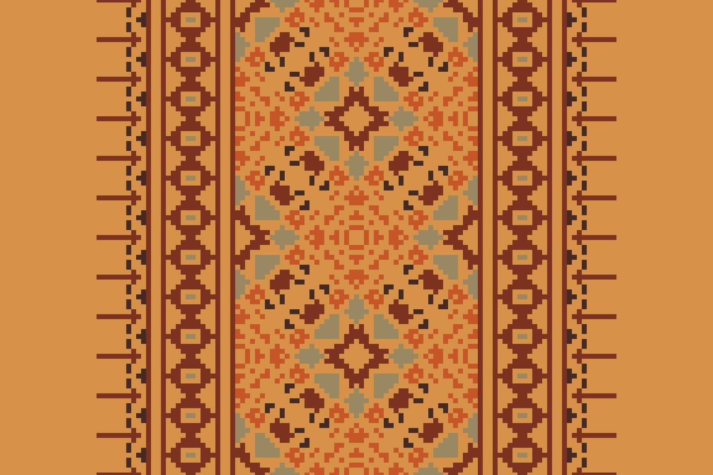 Ghagra Pattern Seamless Australian aboriginal pattern Motif embroidery, Pixel Ikat embroidery Design for Print figure tribal ink on cloth patola sari vector