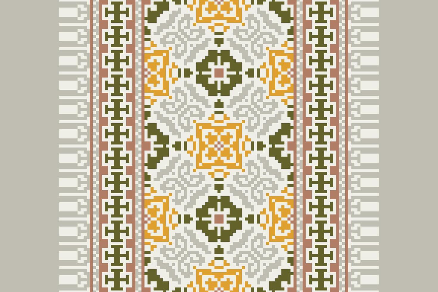 Ghagra Pattern Seamless Australian aboriginal pattern Motif embroidery, Pixel Ikat embroidery Design for Print tapestry floral kimono repeat pattern lacing spanish motif vector