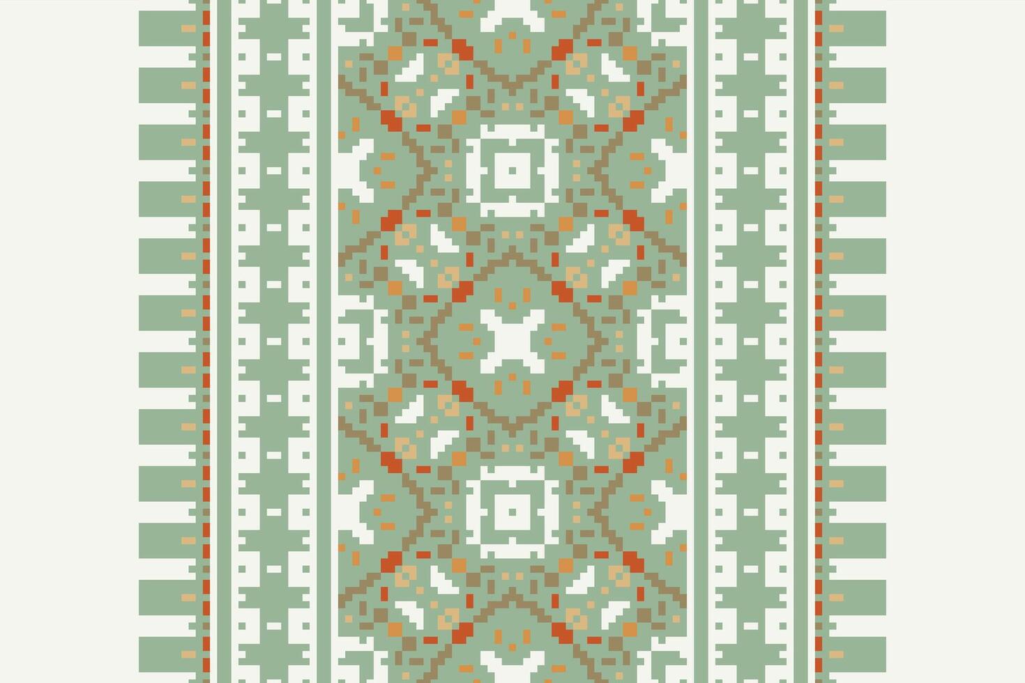 Ghagra Pattern Seamless Australian aboriginal pattern Motif embroidery, Pixel Ikat embroidery Design for Print egyptian pattern tibetan mandala bandanna vector