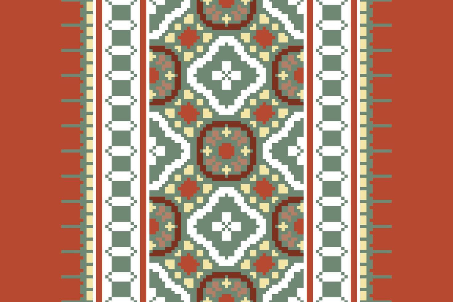 Ghagra Pattern Seamless Australian aboriginal pattern Motif embroidery, Pixel Ikat embroidery Design for Print indonesian batik motif embroidery native american kurta mughal design vector