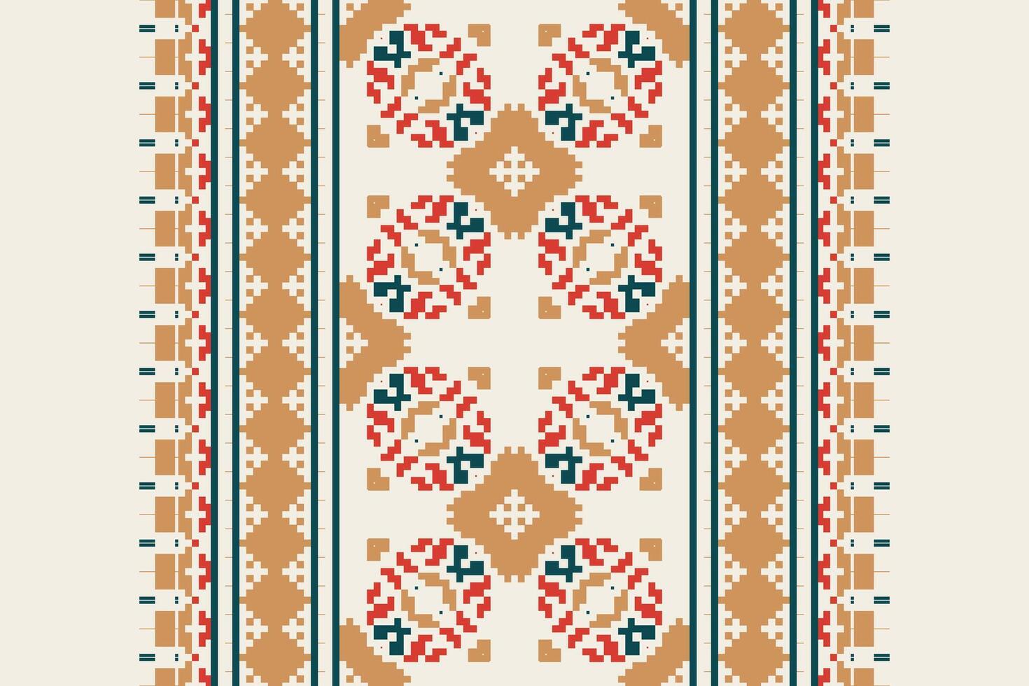 Ghagra Pattern Seamless Scandinavian pattern Motif embroidery, Pixel Ikat embroidery Design for Print australian curtain pattern geometric pillow model kurti mughal flowers vector