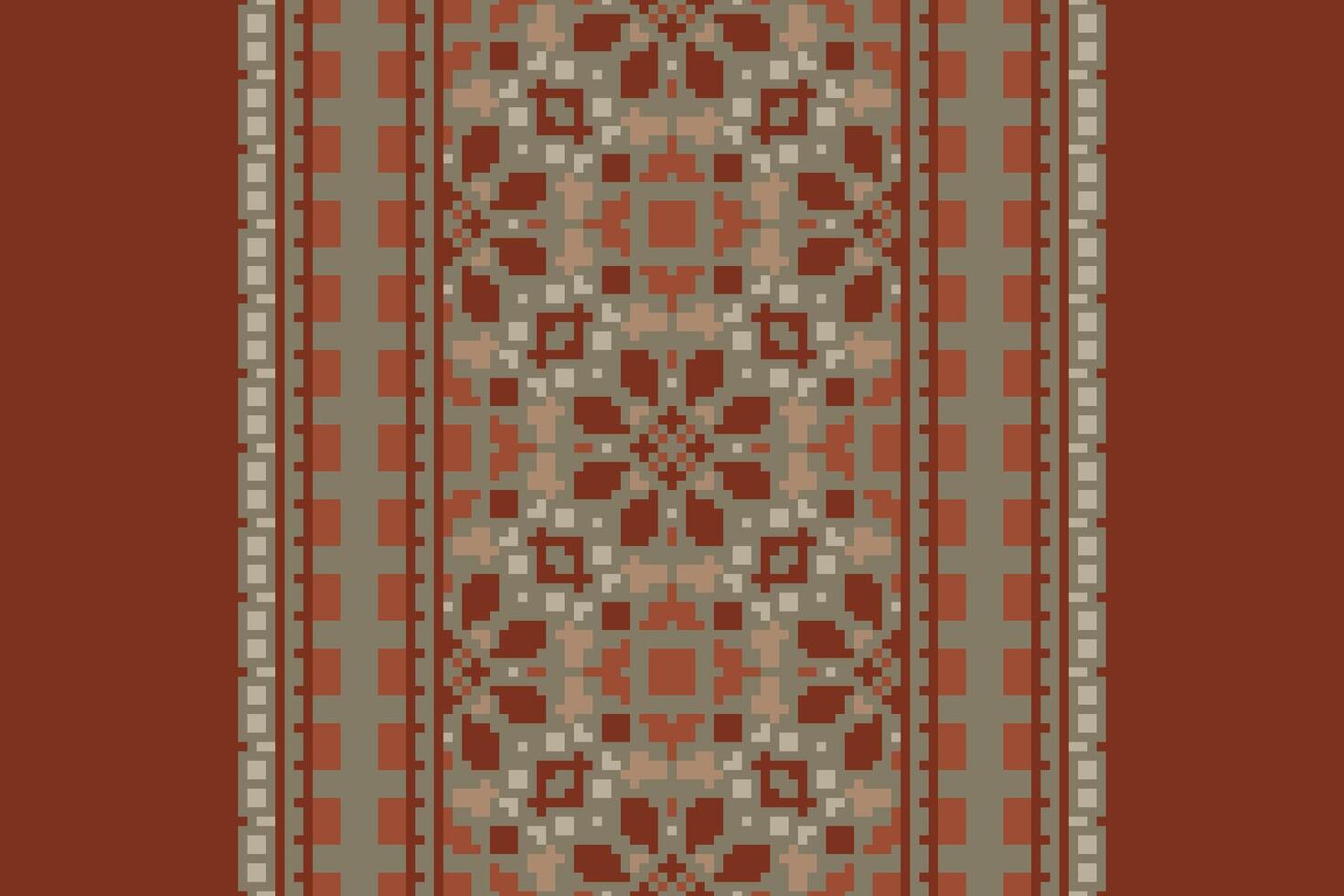 Ghagra Pattern Seamless Scandinavian pattern Motif embroidery, Pixel Ikat embroidery Design for Print pattern vintage flower folk navajo patchwork pattern vector