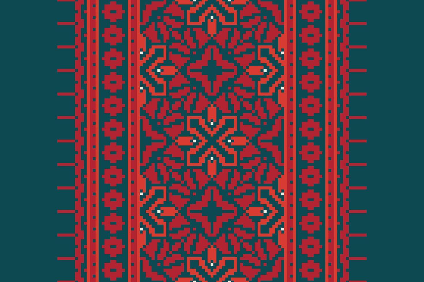 Ghagra Pattern Seamless Scandinavian pattern Motif embroidery, Pixel Ikat embroidery Design for Print kurta pattern mughal motifs tapestry pattern floral repeat vector