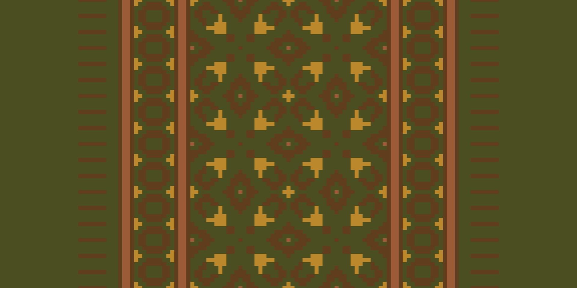 Tie dye Pattern Seamless Scandinavian pattern Motif embroidery, Pixel Ikat embroidery Design for Print Texture fabric saree sari carpet. kurta patola saree vector