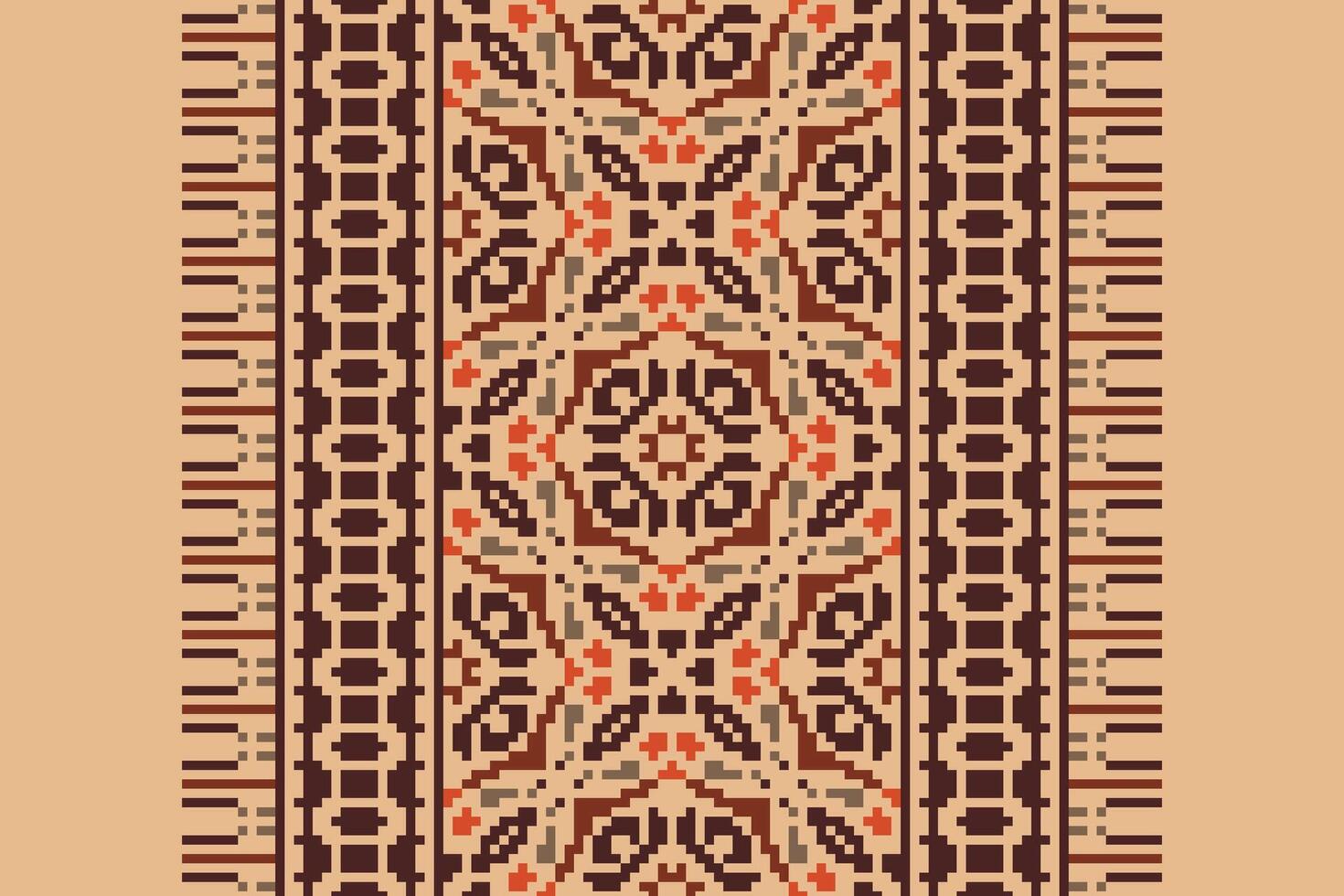 Motif folklore pattern Seamless Native American, Motif embroidery, Pixel Ikat embroidery Design for Print lace pattern seamless pattern vintage shibori jacquard seamless vector