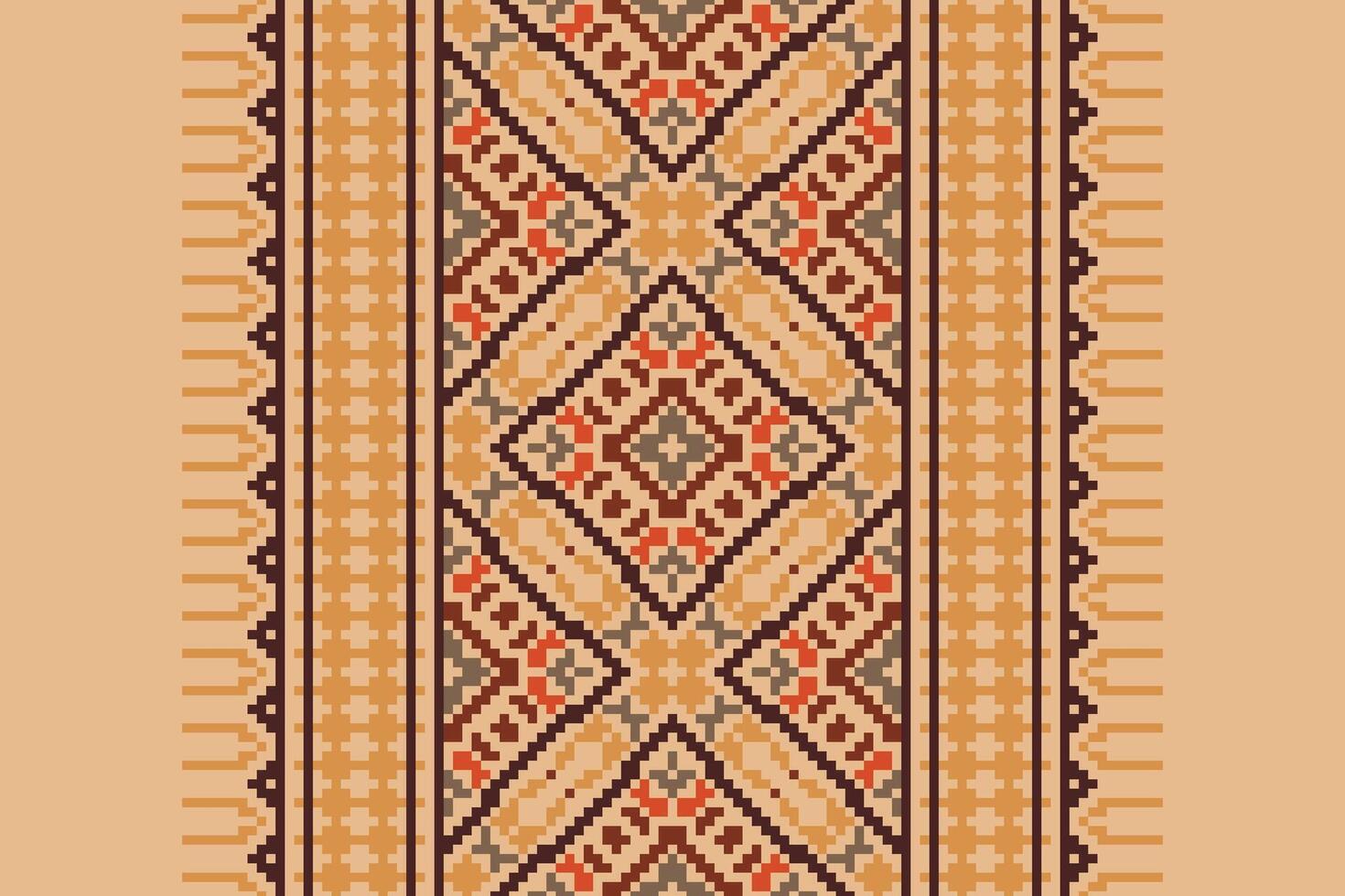 Motif folklore pattern Seamless Native American, Motif embroidery, Pixel Ikat embroidery Design for Print lace pattern turkish ceramic ancient egypt art jacquard pattern vector