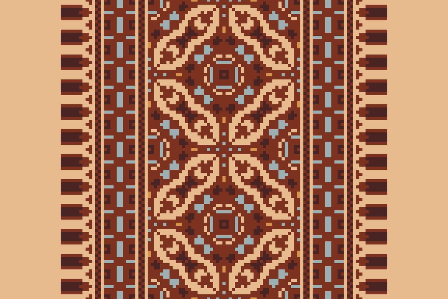 Motif folklore pattern Seamless Native American, Motif embroidery, Pixel Ikat embroidery Design for Print scandinavian pattern saree ethnic nativity gypsy pattern vector