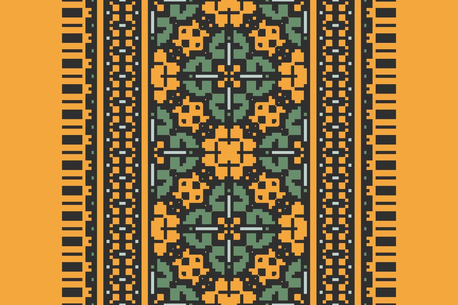 Motif folklore pattern Seamless Bandana print silk Motif embroidery, Pixel Ikat embroidery Design for Print kurta pattern mughal motifs tapestry pattern floral repeat vector