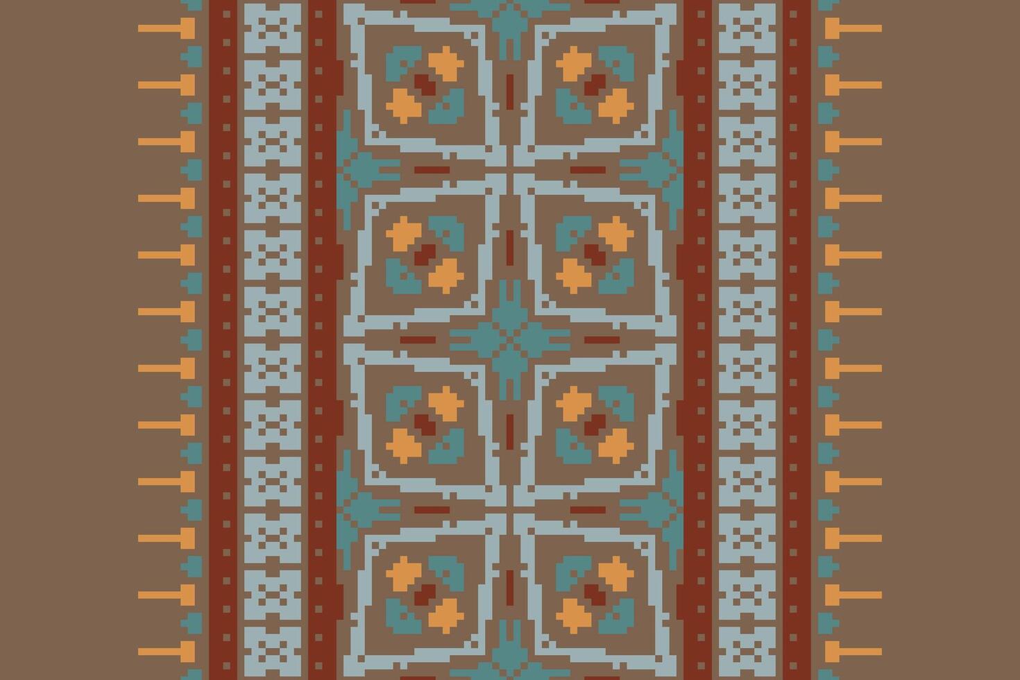 Motif folklore pattern Seamless Native American, Motif embroidery, Pixel Ikat embroidery Design for Print border embroidery ancient egypt vector
