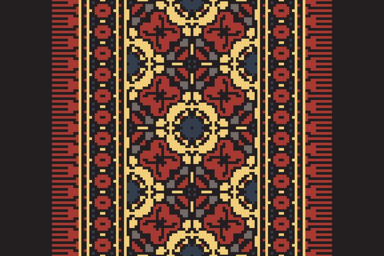 Motif folklore pattern Seamless Australian aboriginal pattern Motif embroidery, Pixel Ikat embroidery Design for Print indonesian batik motif embroidery native american kurta mughal design vector