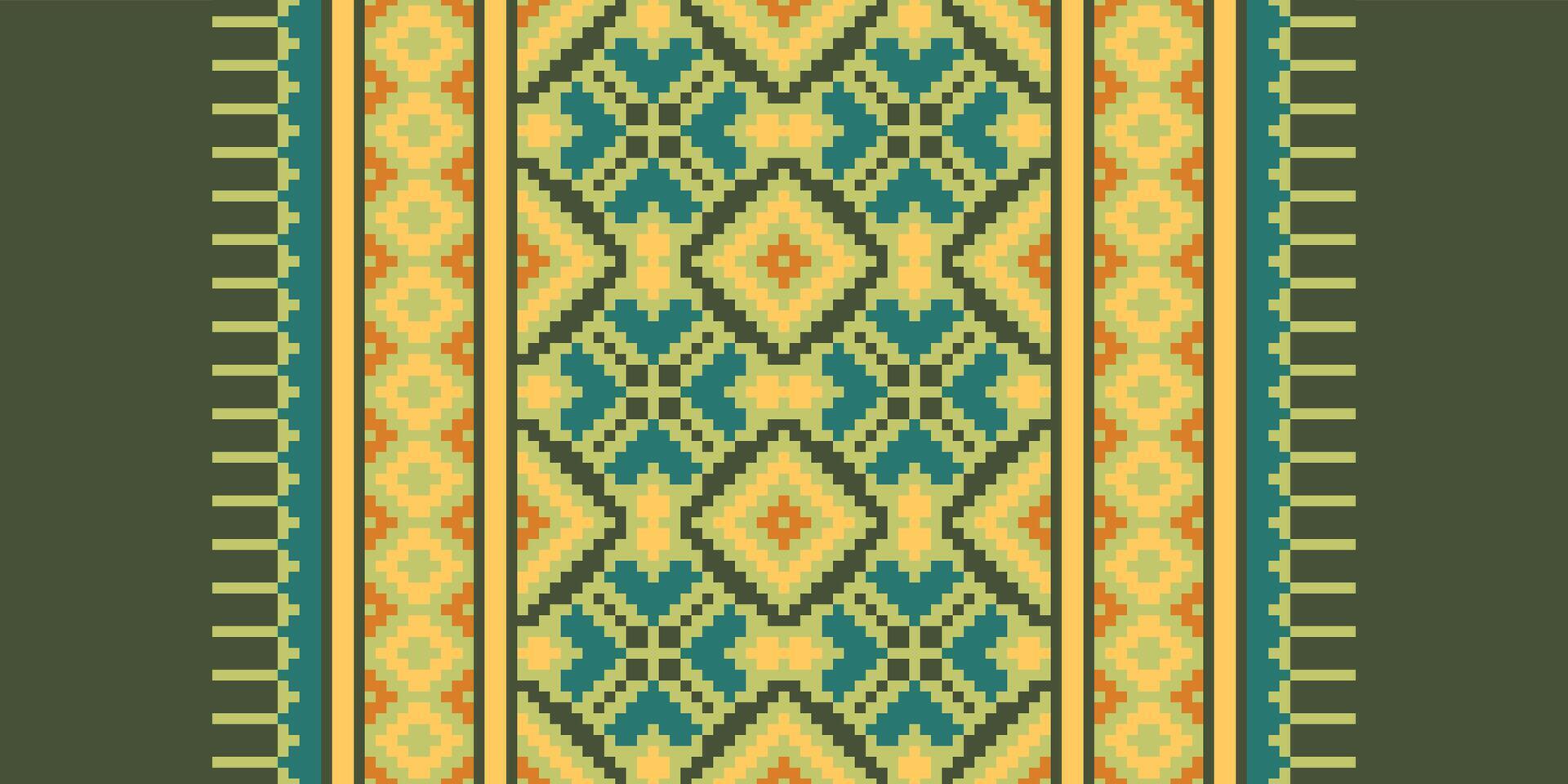 Tie dye Pattern Seamless Scandinavian pattern Motif embroidery, Pixel Ikat embroidery Design for Print australian curtain pattern geometric pillow model kurti mughal flowers vector