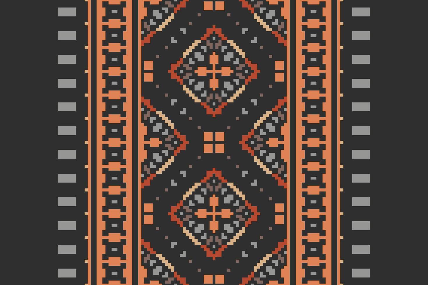 Motif folklore pattern Seamless Mughal architecture Motif embroidery, Pixel Ikat embroidery Design for Print scarf hijab pattern kerchief Pixel Ikat Silk kurti model mughal patterns vector