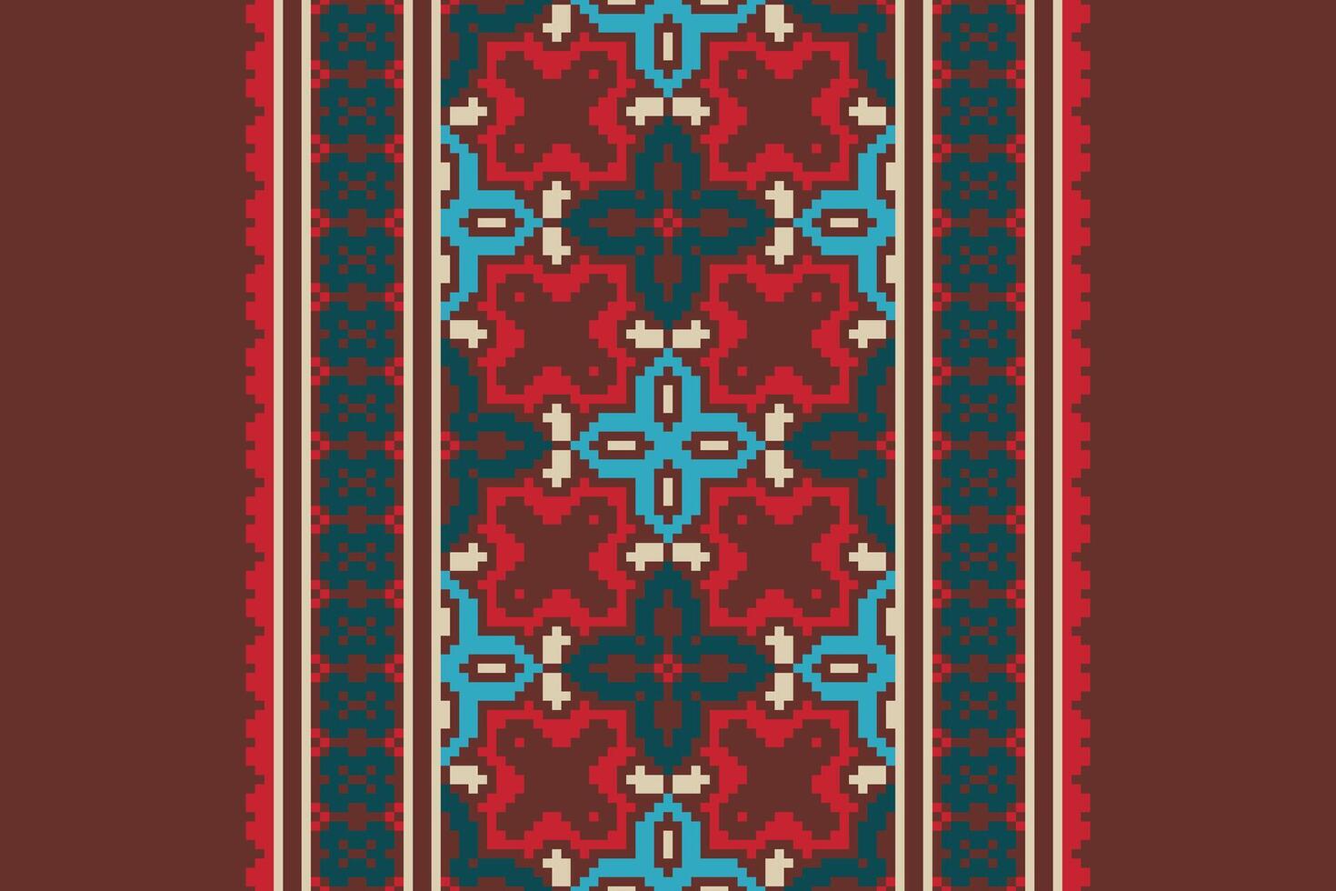 Silk fabric Patola sari Pattern Seamless Native American, Motif embroidery, Pixel Ikat embroidery Design for Print australian curtain pattern geometric pillow model kurti mughal flowers vector