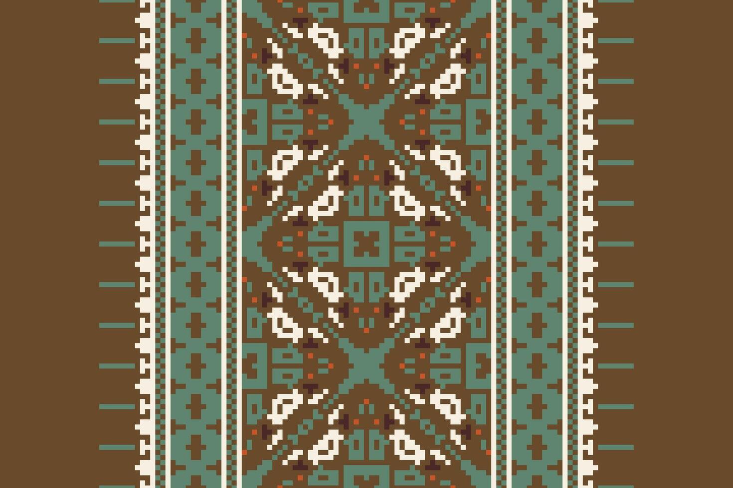 Silk fabric Patola sari Pattern Seamless Native American, Motif embroidery, Pixel Ikat embroidery Design for Print indonesian batik motif embroidery native american kurta mughal design vector