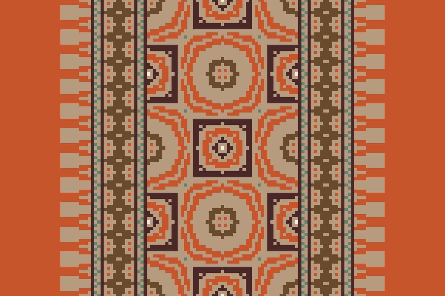 Motif folklore pattern Seamless Scandinavian pattern Motif embroidery, Pixel Ikat embroidery Design for Print egyptian pattern tibetan mandala bandanna vector