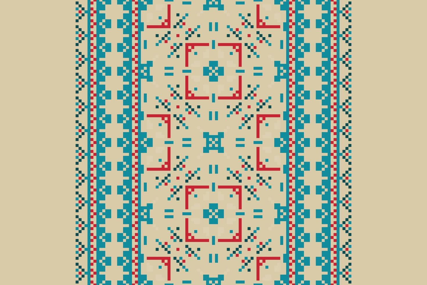 Silk fabric Patola sari Pattern Seamless Native American, Motif embroidery, Pixel Ikat embroidery Design for Print kurta pattern mughal motifs tapestry pattern floral repeat vector
