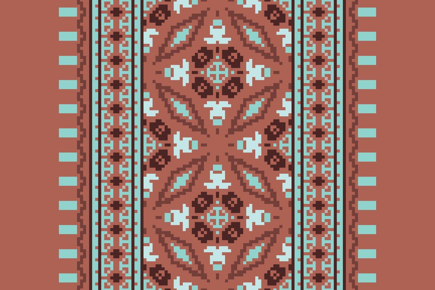 Silk fabric Patola sari Pattern Seamless Native American, Motif embroidery, Pixel Ikat embroidery Design for Print scandinavian pattern saree ethnic nativity gypsy pattern vector