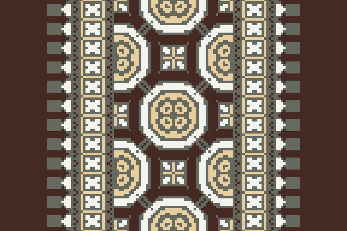 Silk fabric Patola sari Pattern Seamless Bandana print silk Motif embroidery, Pixel Ikat embroidery Design for Print kurta pattern mughal motifs tapestry pattern floral repeat vector