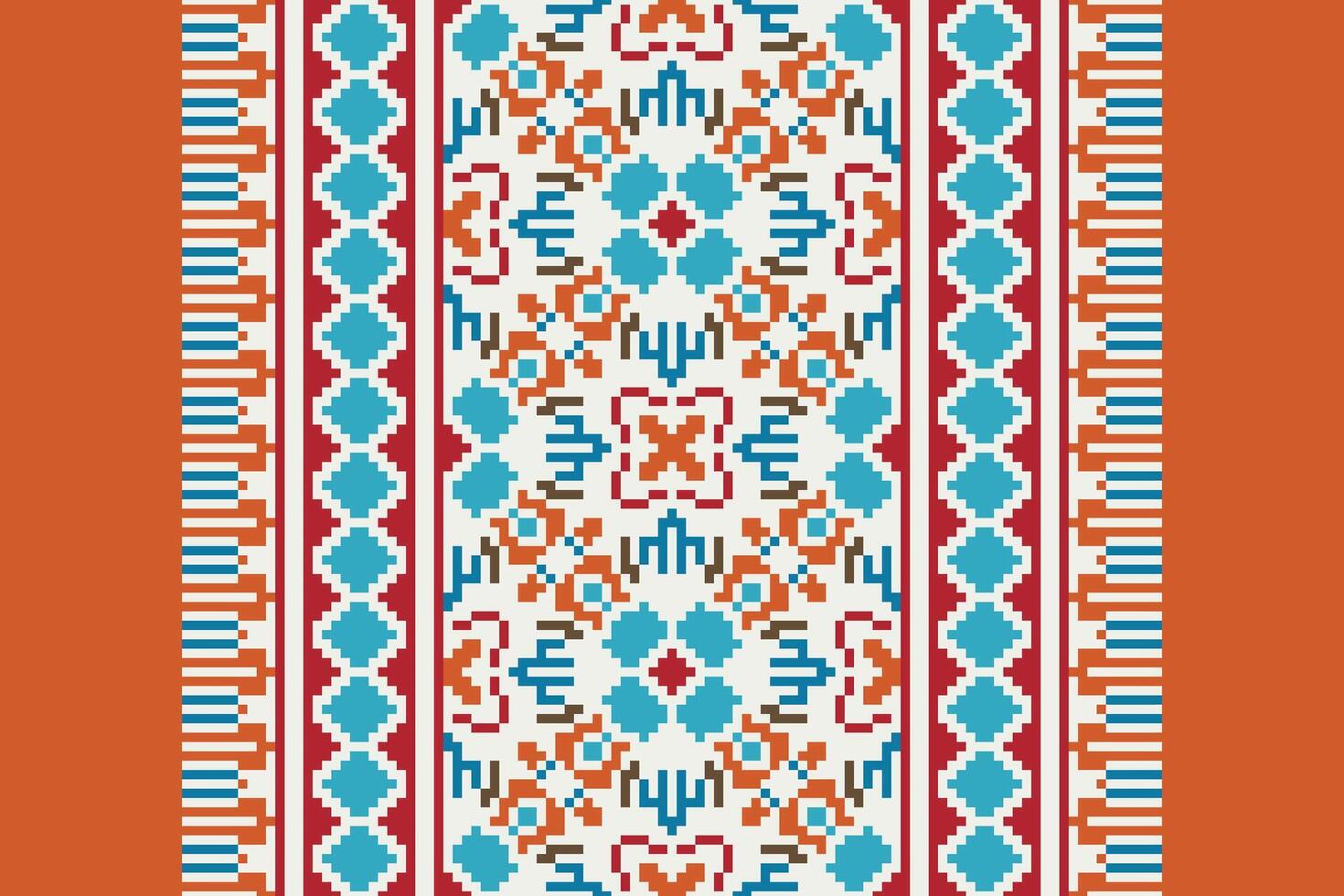 Silk fabric Patola sari Pattern Seamless Bandana print silk Motif embroidery, Pixel Ikat embroidery Design for Print egyptian hieroglyphs tibetan geo pattern vector