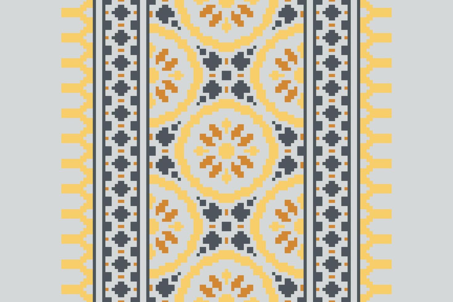 Silk fabric Patola sari Pattern Seamless Australian aboriginal pattern Motif embroidery, Pixel Ikat embroidery Design for Print egyptian pattern tibetan mandala bandanna vector