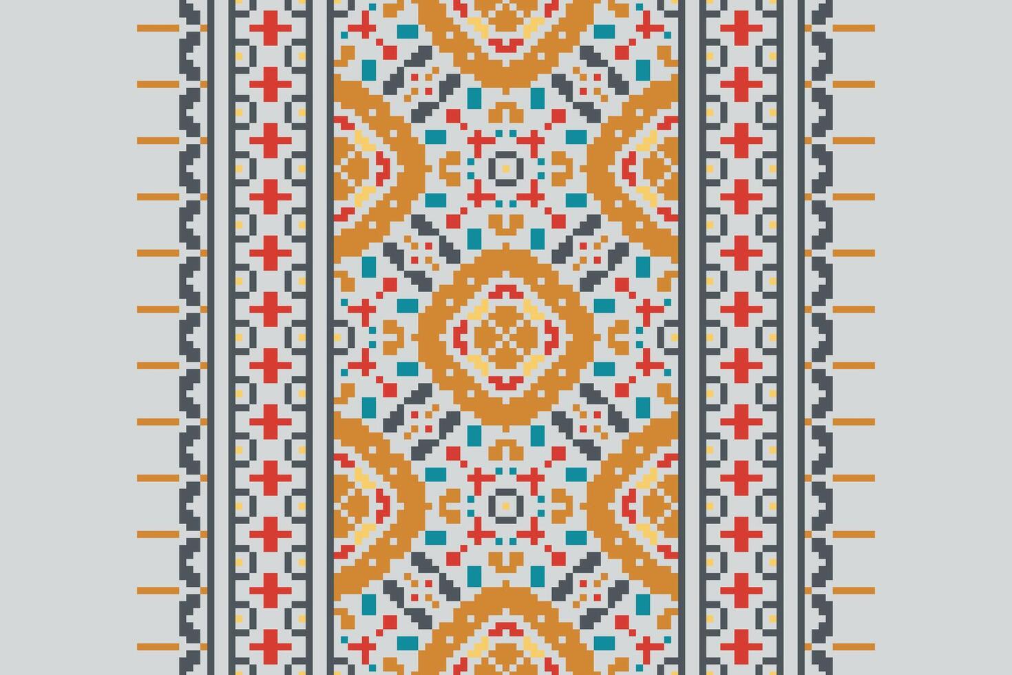 Silk fabric Patola sari Pattern Seamless Australian aboriginal pattern Motif embroidery, Pixel Ikat embroidery Design for Print scandinavian pattern saree ethnic nativity gypsy pattern vector