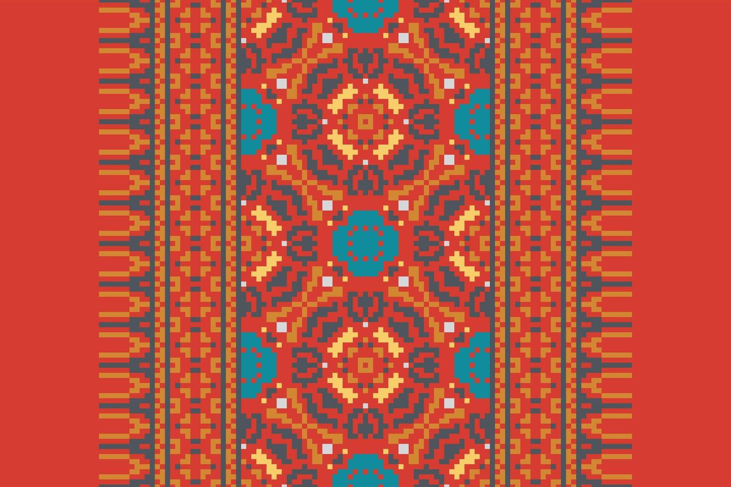 Silk fabric Patola sari Pattern Seamless Australian aboriginal pattern Motif embroidery, Pixel Ikat embroidery Design for Print scandinavian pattern saree ethnic nativity gypsy pattern vector