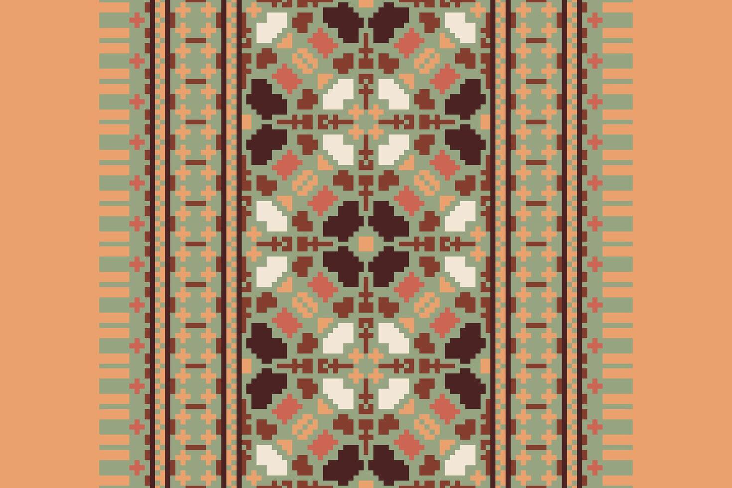 Silk fabric Patola sari Pattern Seamless Scandinavian pattern Motif embroidery, Pixel Ikat embroidery Design for Print australian curtain pattern geometric pillow model kurti mughal flowers vector