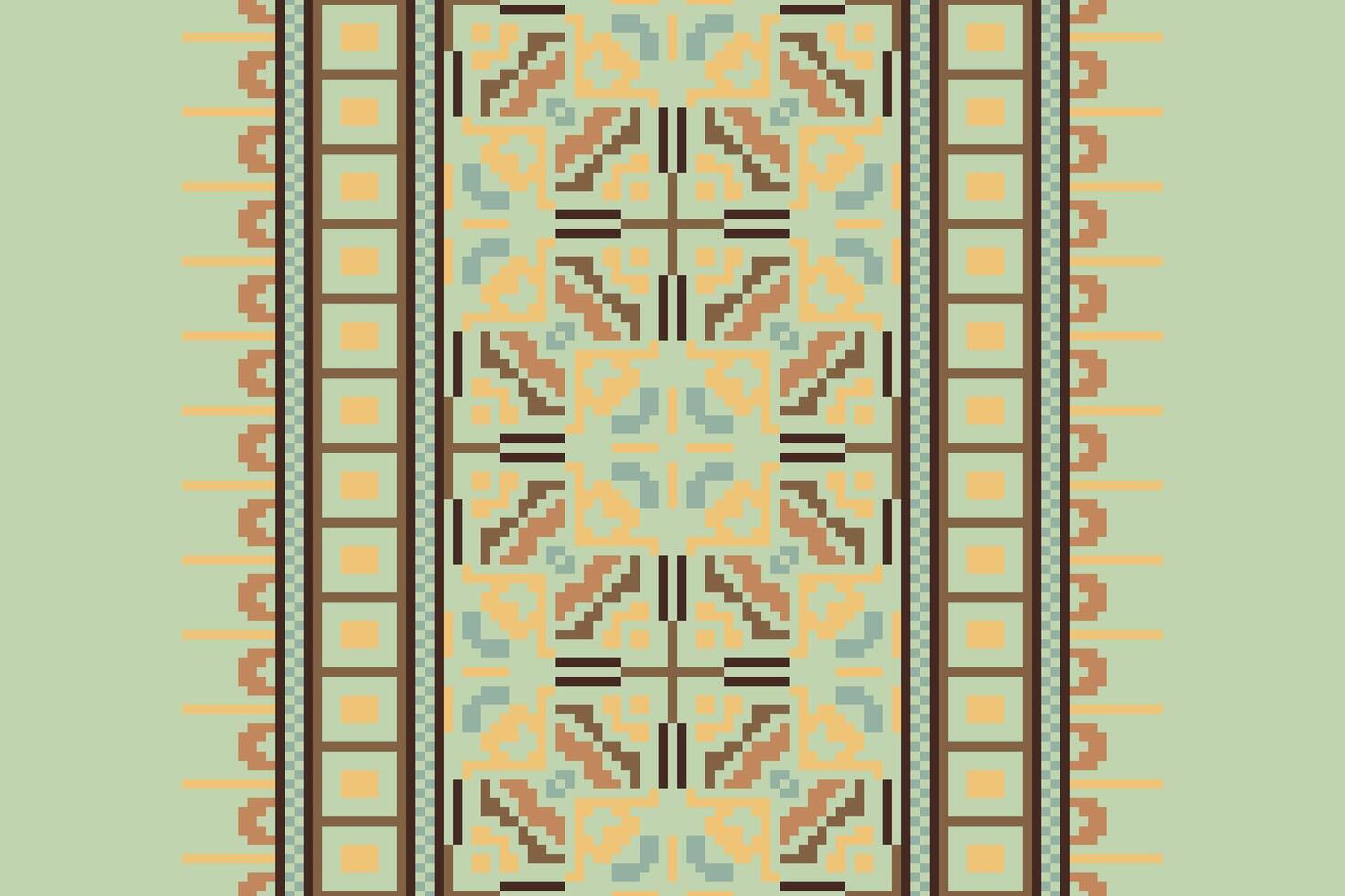 Silk fabric Patola sari Pattern Seamless Scandinavian pattern Motif embroidery, Pixel Ikat embroidery Design for Print figure tribal ink on cloth patola sari vector