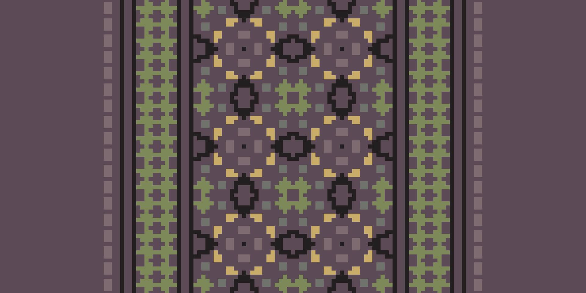 Baroque pattern Seamless Native American, Motif embroidery, Pixel Ikat embroidery Design for Print Texture fabric saree sari carpet. kurta patola saree vector