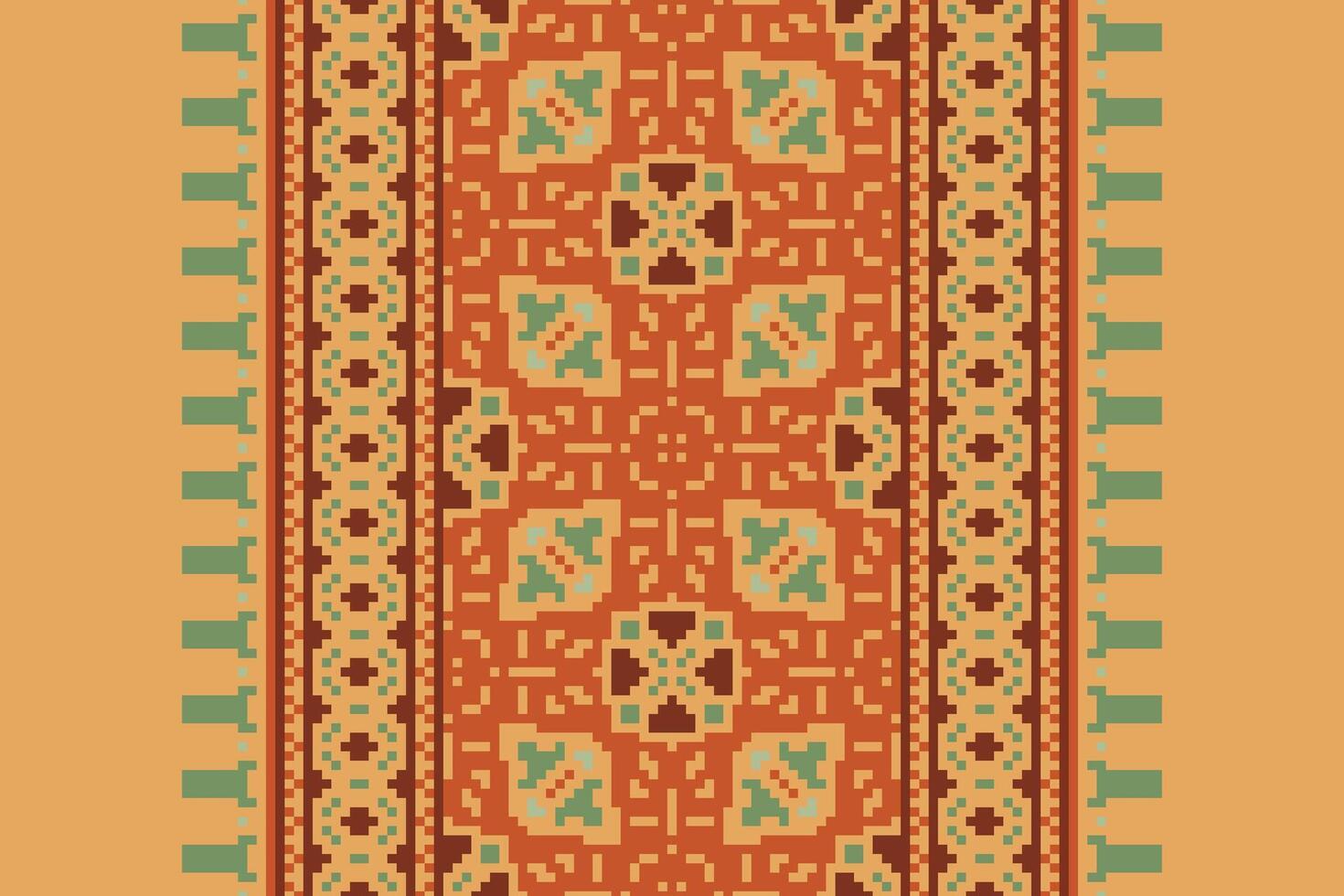 Nordic pattern Seamless Australian aboriginal pattern Motif embroidery, Pixel Ikat embroidery Design for Print indonesian batik motif embroidery native american kurta mughal design vector