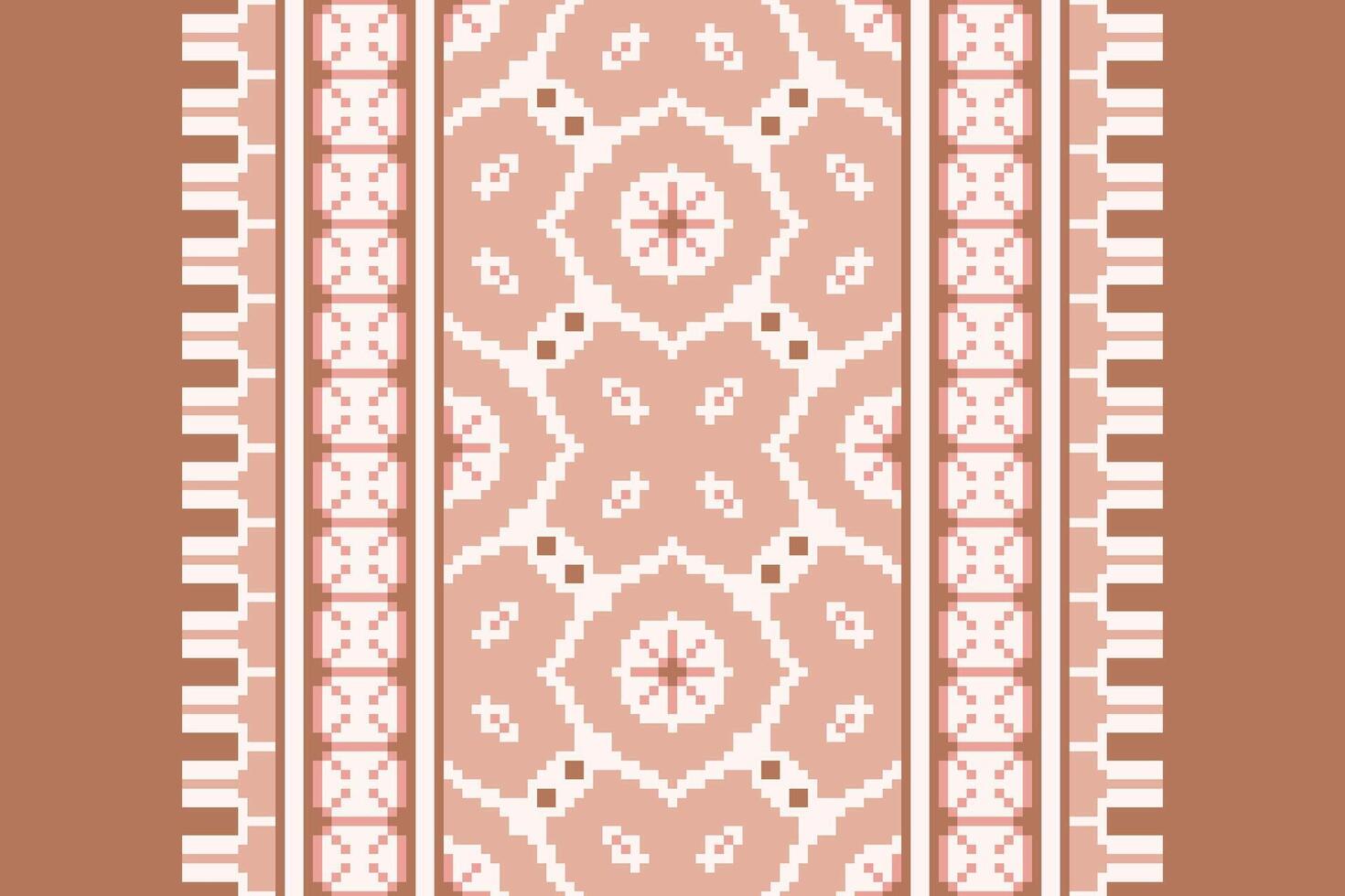 Nordic pattern Seamless Mughal architecture Motif embroidery, Pixel Ikat embroidery Design for Print kurta pattern mughal motifs tapestry pattern floral repeat vector