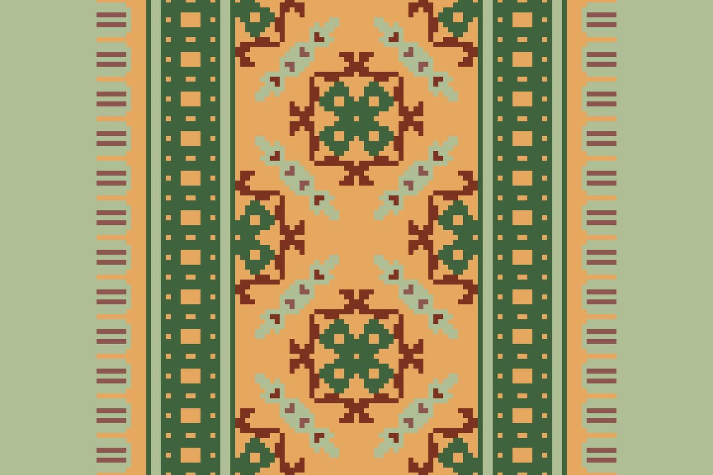 Nordic pattern Seamless Scandinavian pattern Motif embroidery, Pixel Ikat embroidery Design for Print endless arabesque cloth dupatta shawl bandana print silk kurta men vector