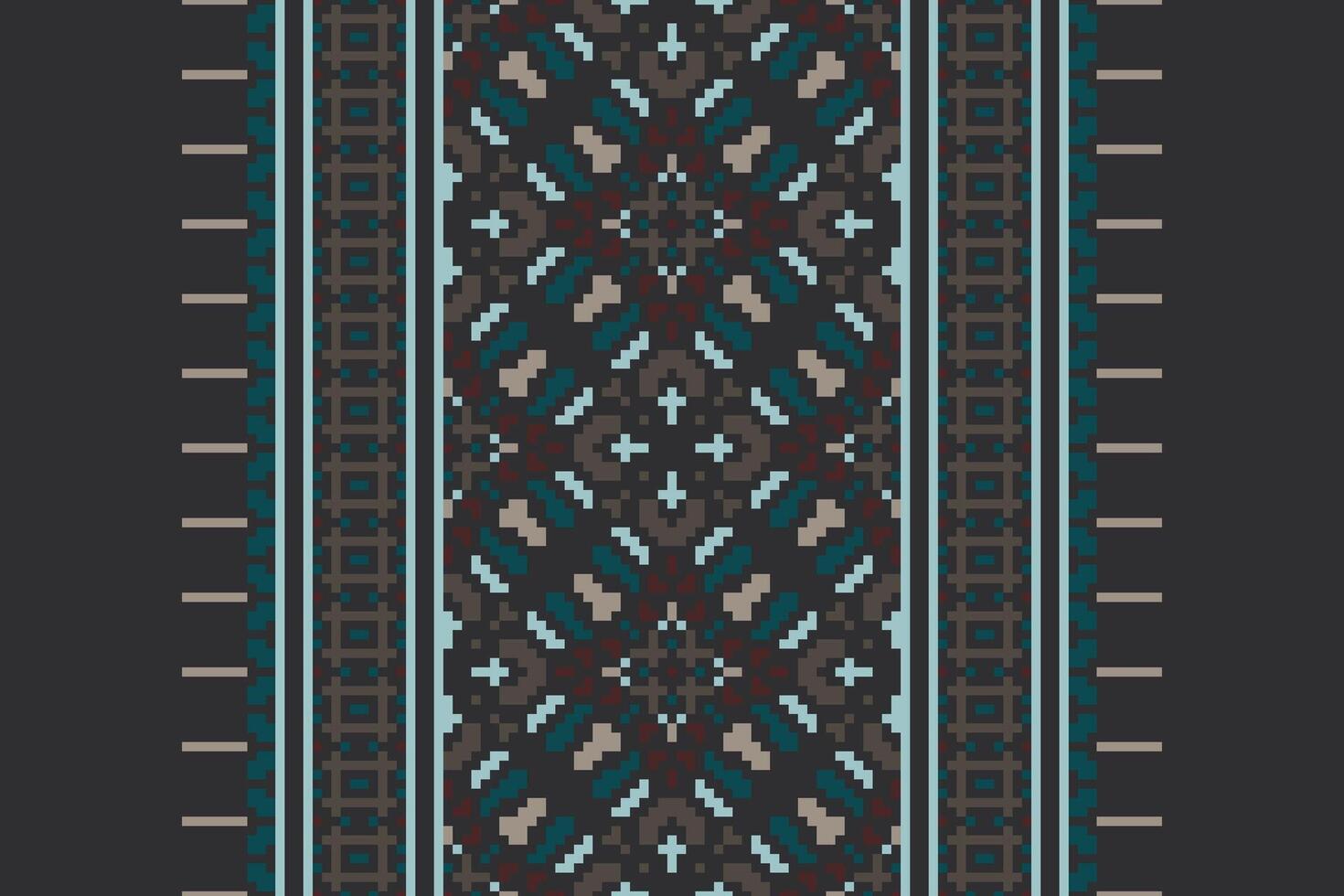 Nordic pattern Seamless Scandinavian pattern Motif embroidery, Pixel Ikat embroidery Design for Print egyptian hieroglyphs tibetan geo pattern vector
