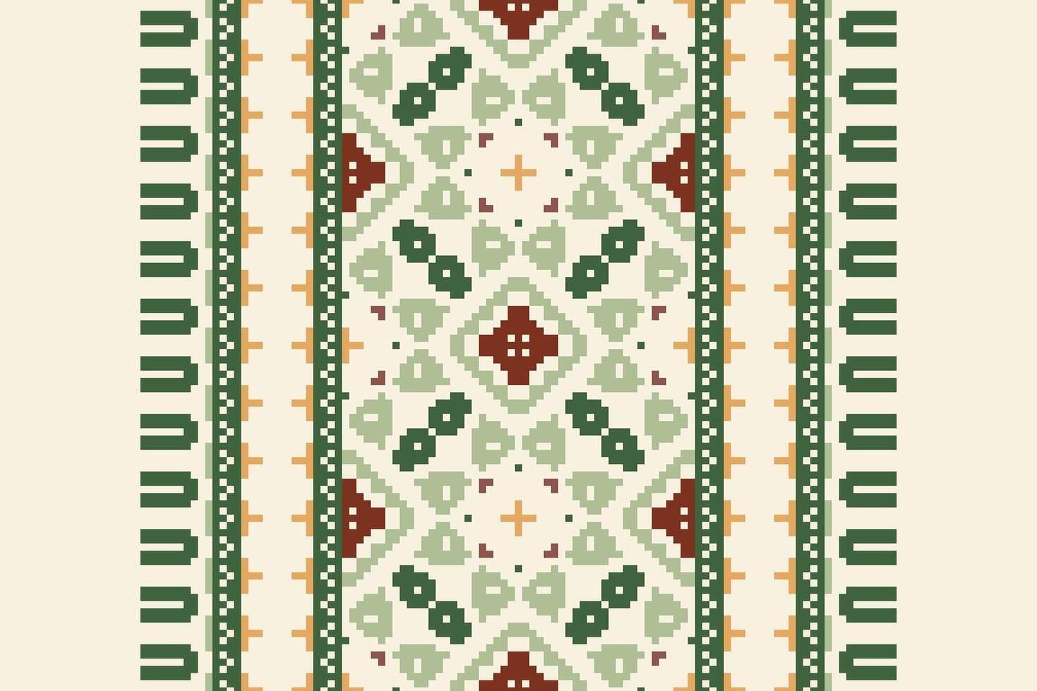 Nordic pattern Seamless Scandinavian pattern Motif embroidery, Pixel Ikat embroidery Design for Print indonesian batik motif embroidery native american kurta mughal design vector