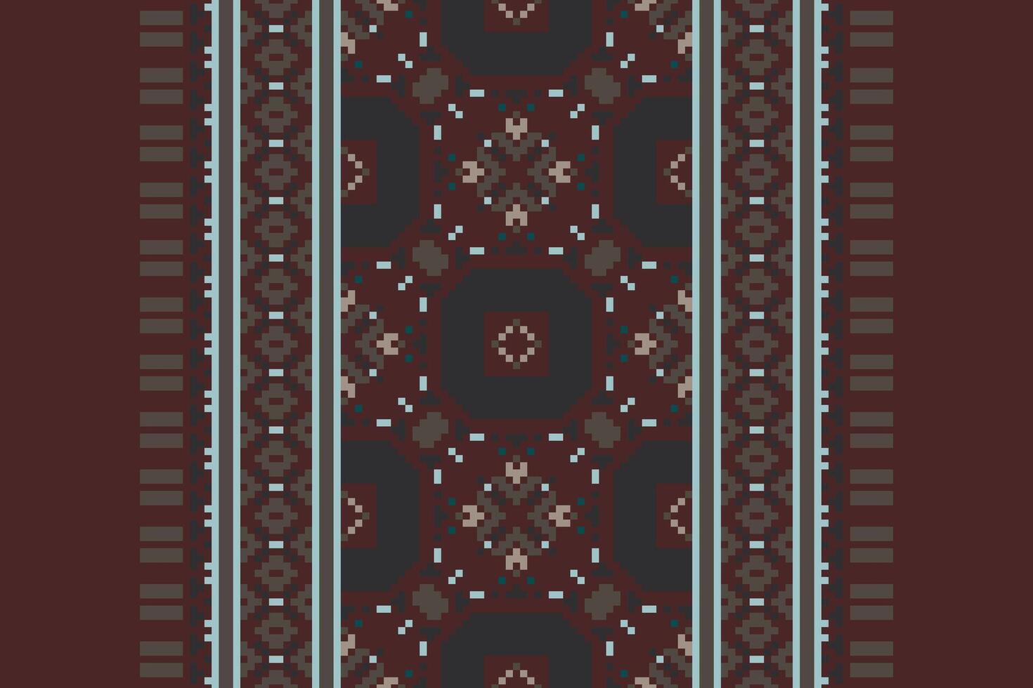Nordic pattern Seamless Scandinavian pattern Motif embroidery, Pixel Ikat embroidery Design for Print scandinavian pattern saree ethnic nativity gypsy pattern vector